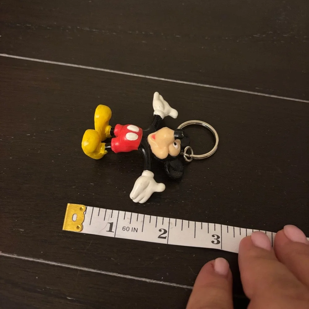 Vintage Disney Mickey Mouse PVC Figure Keychain | Backpack Charm, Purse Charm